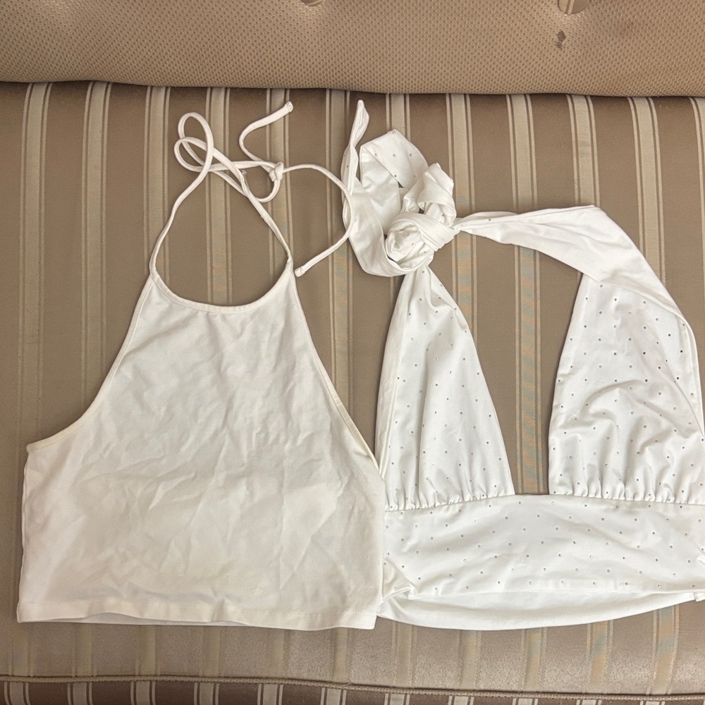 Bundle of White Halter Tops